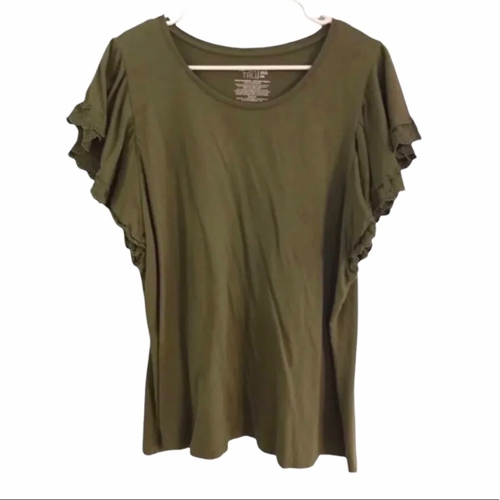 Time and Tru butterfly sleeve knitted top 2X